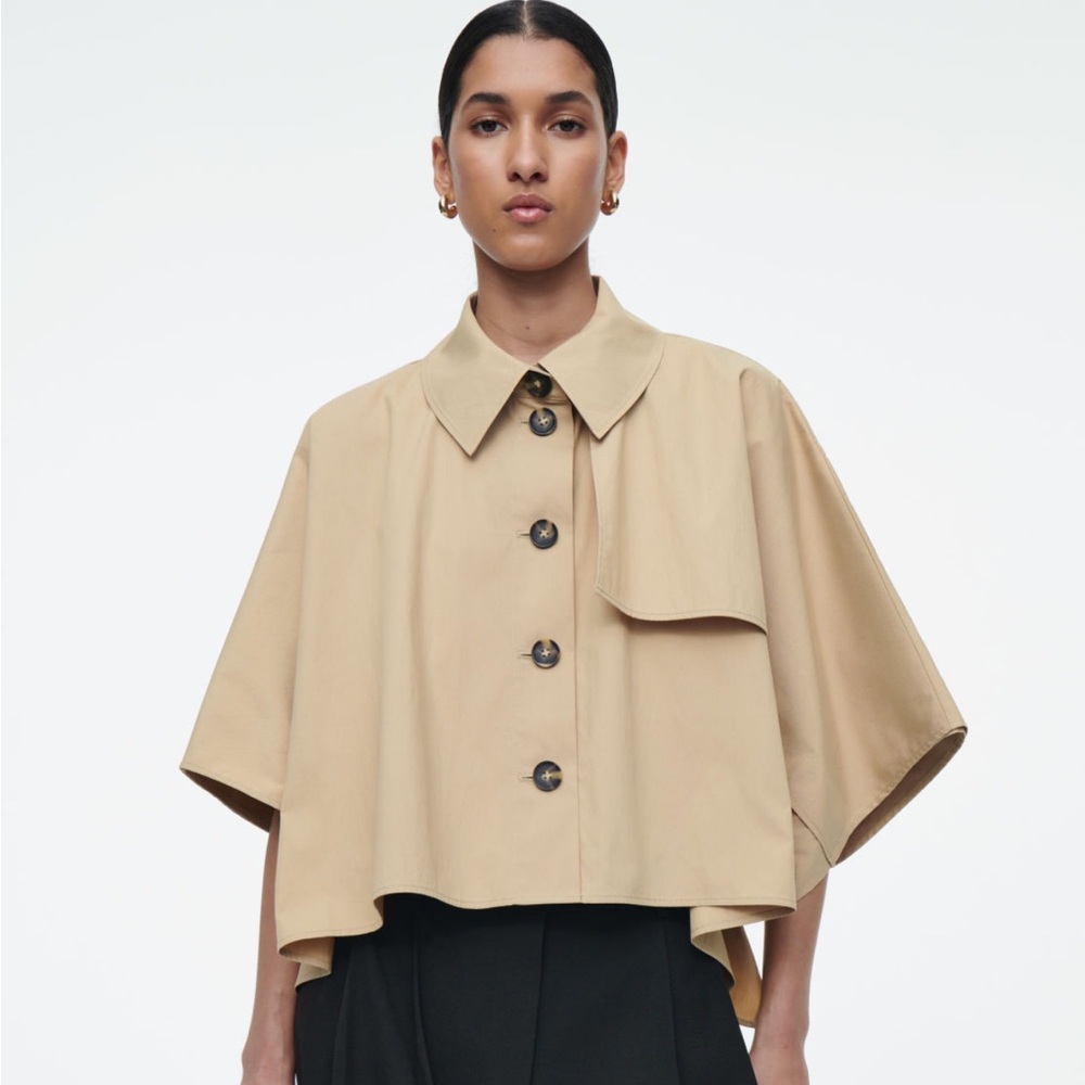 COS Cropped Trench Coat Cape